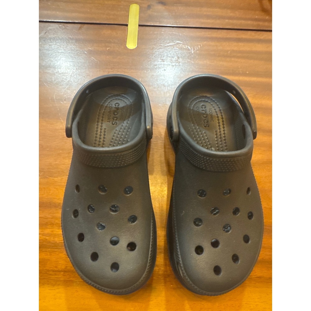 Crocs Classic Platform Clog Womens Size 7 Black Slip On Shoes 206750-001